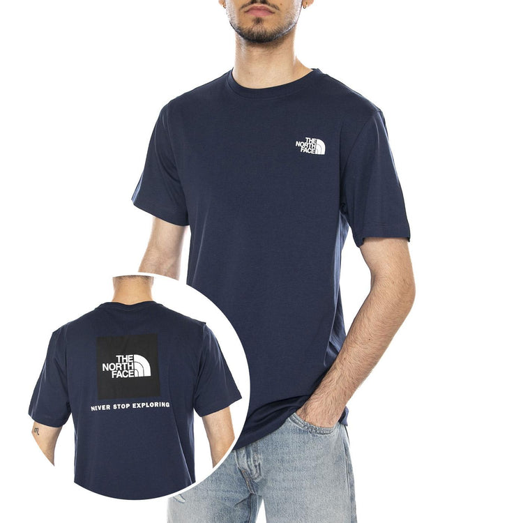 M EVO BOX NSE REG SS SUMMIT NAVY - Maglietta Girocollo Uomo Blu NF0A8B6K 8K21 THE NORTH FACE 