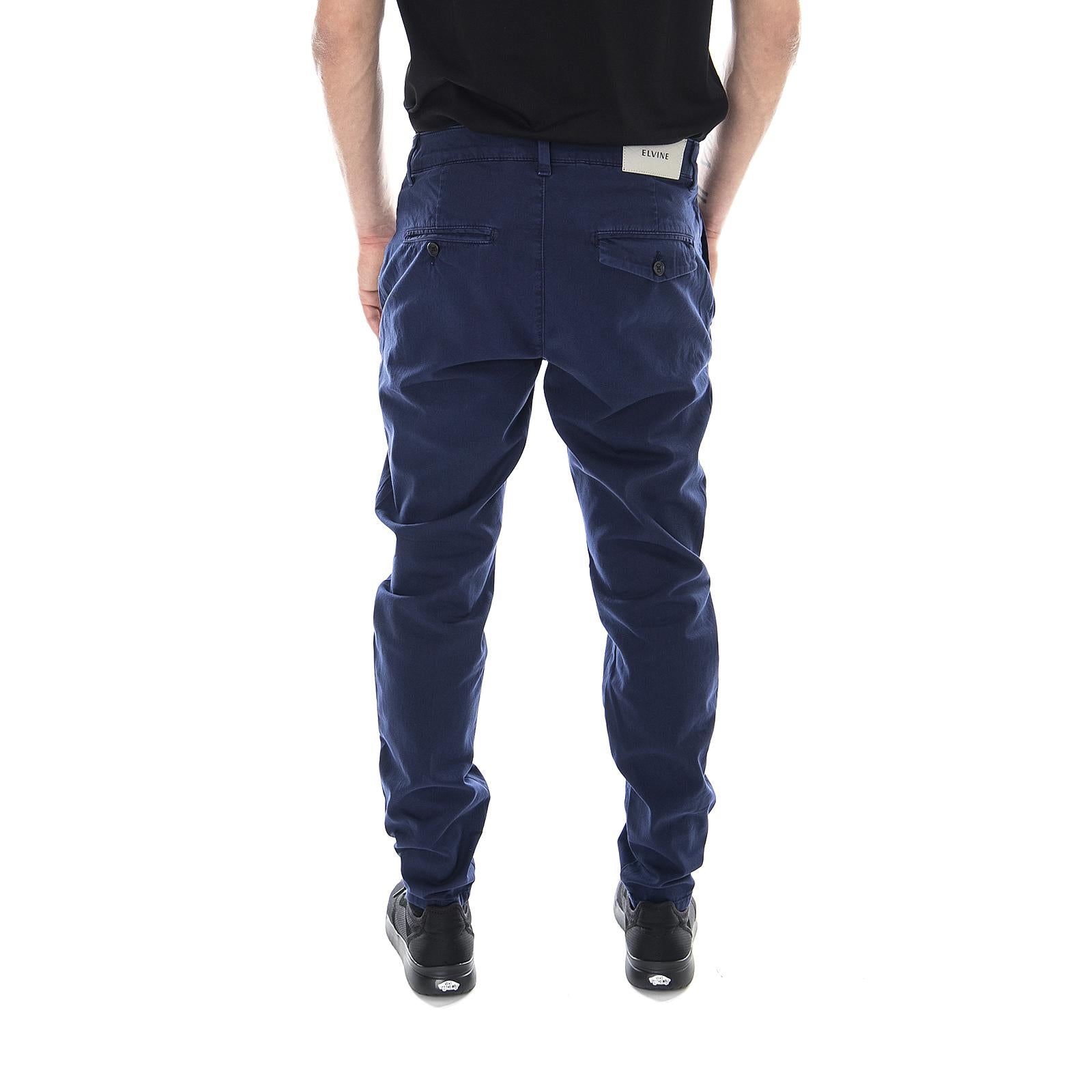 Cropson - Pantaloni Chino Uomo Blu 181201-584  ELVINE 