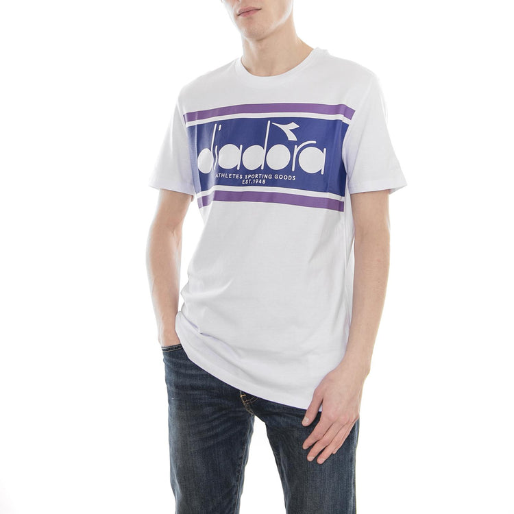 T-SHIRT SS SPECTRA OPTICAL WHITE/NAVY 502.173796-C7321  DIADORA 