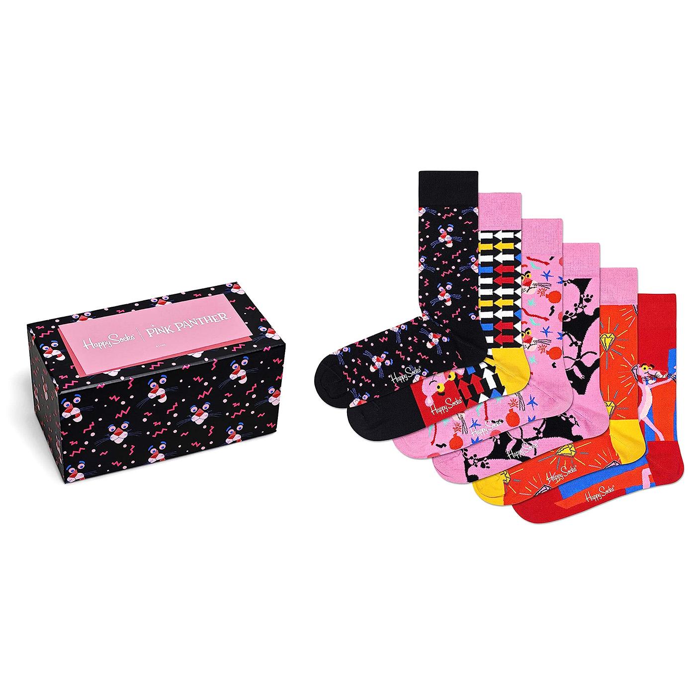 Pink Panther Collector Box Set  - Set da 6 Paia di Calzini Multicolore XPAN10-9300  HAPPY SOCKS 