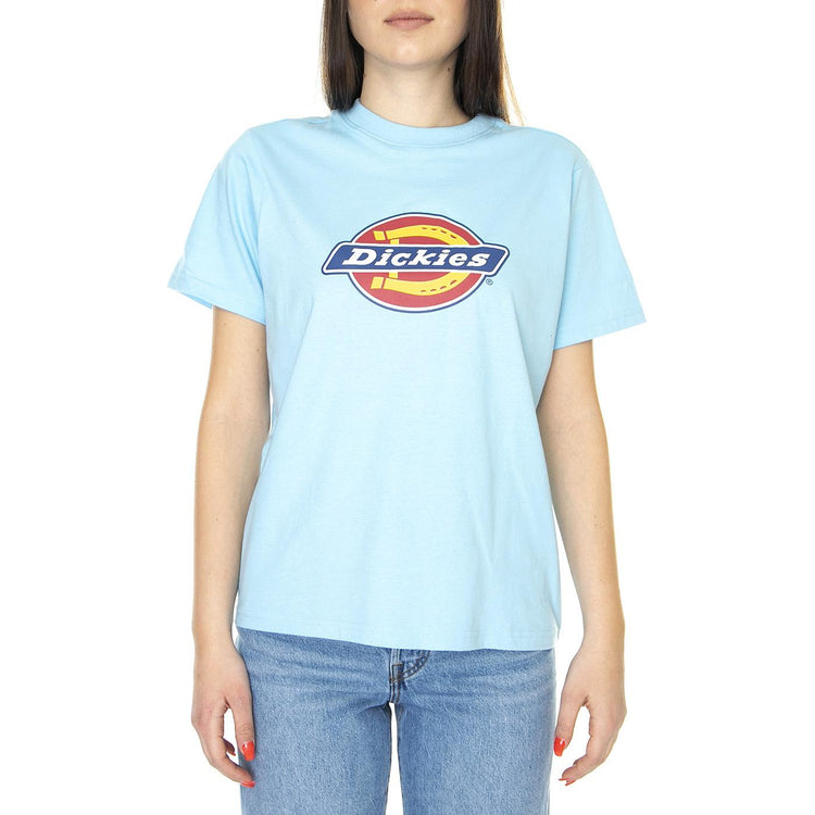 W' Ingo Logo Tee Sky Blue - Maglietta Girocollo Donna Blu DK0A4XCAE651  DICKIES 