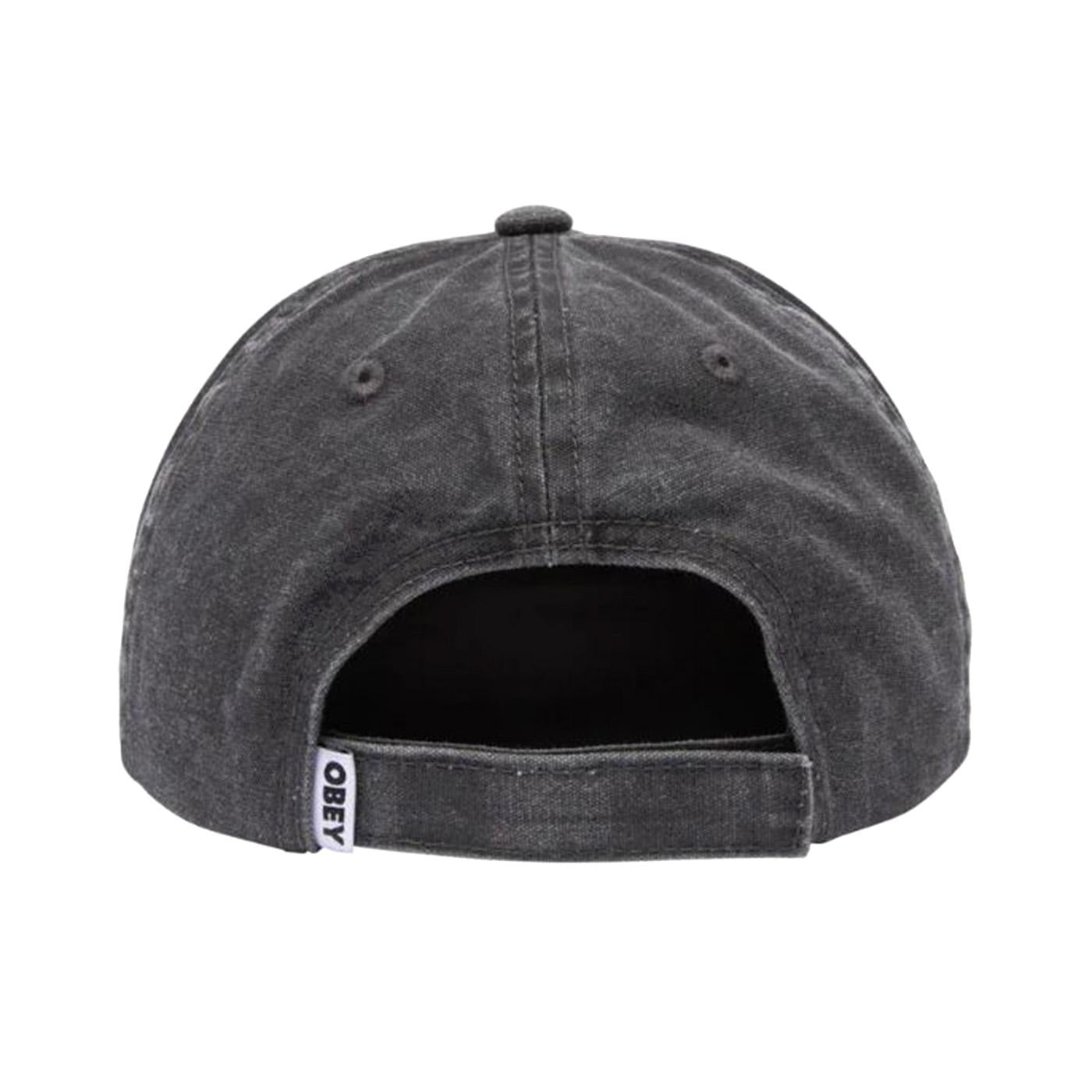 Pigment Obey Dog 6 Panel Velcro Back Pigment Black - Cappellino con Visiera Nero 100580403-PIGMENT BLACK  OBEY 