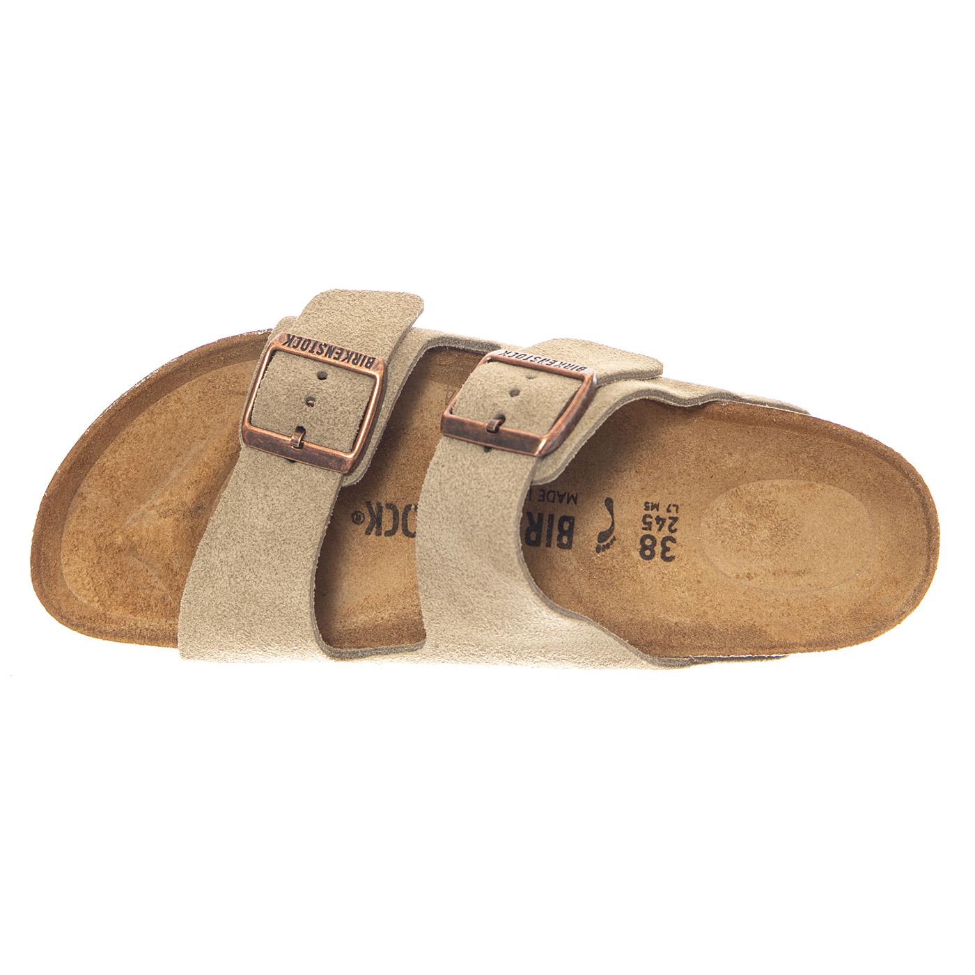 Arizona Suede Leather Narrow Fit Taupe - Sandali Uomo / Donna Beige 051463 TPE BIRKENSTOCK 