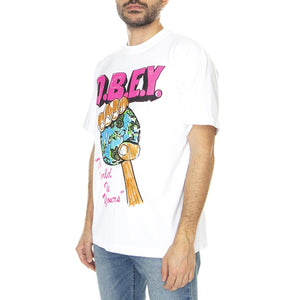 Obey The World Is Yours Heavy Weight Tee White - Maglietta Girocollo Uomo Bianca 166913366-WHT  OBEY 