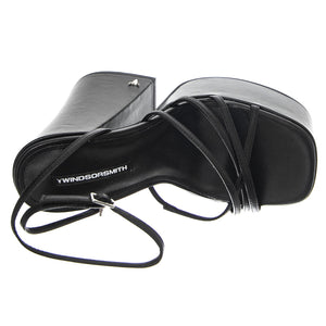 Afterparty Black Leather - Sandali Donna Neri WSSAFTERPARTY-BLA  WINDSOR SMITH 