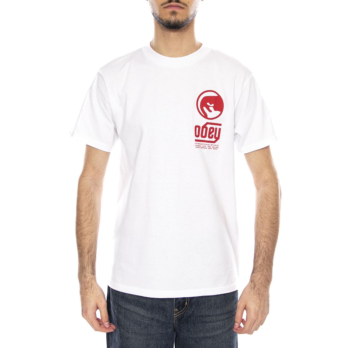 Obey Trademark Maglietta -- Maglietta Uomo Bianca 165264214 WHT OBEY 