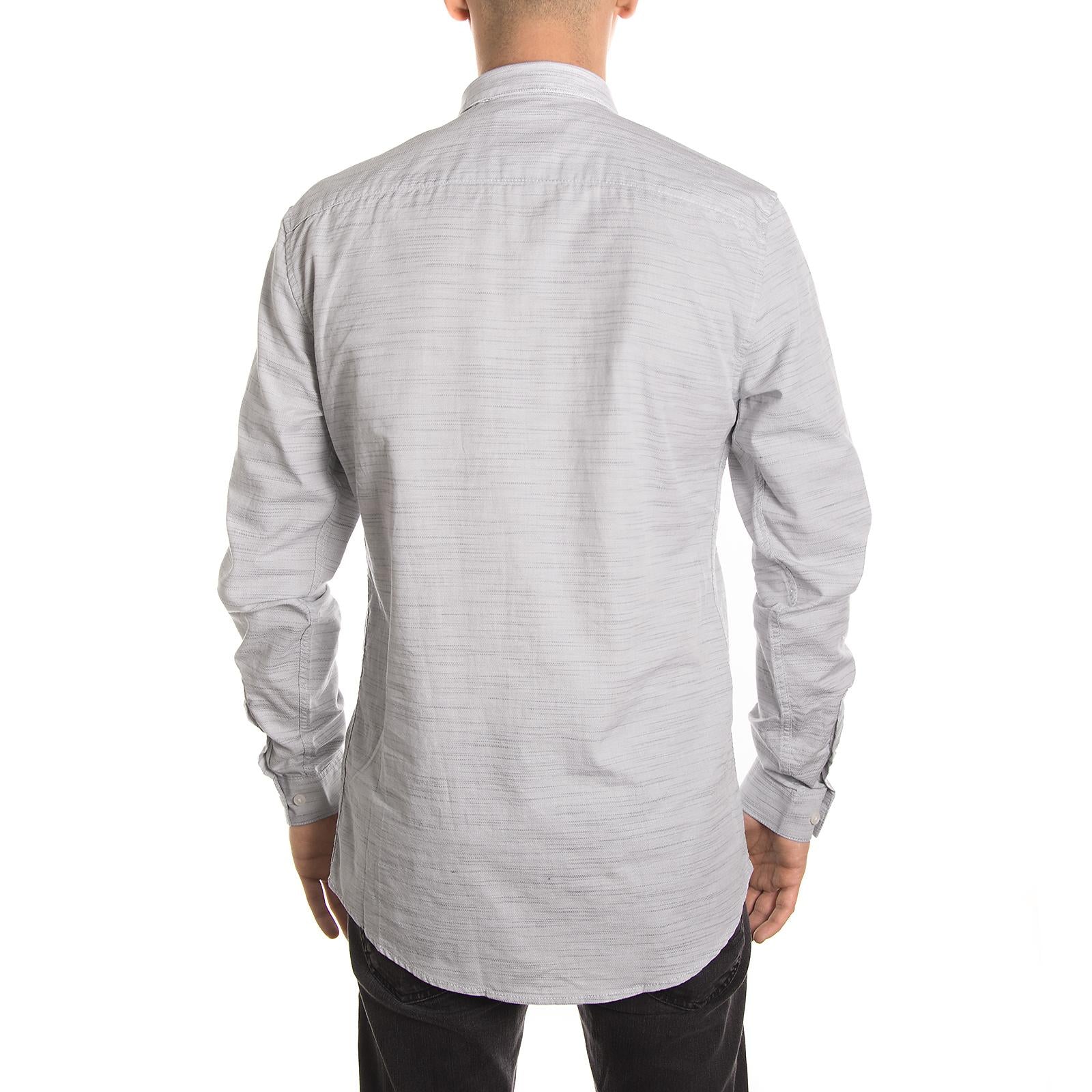 CRESCENT L/S SHIRT WHITE/METAL GREY 126180293-000M  MINIMUM 