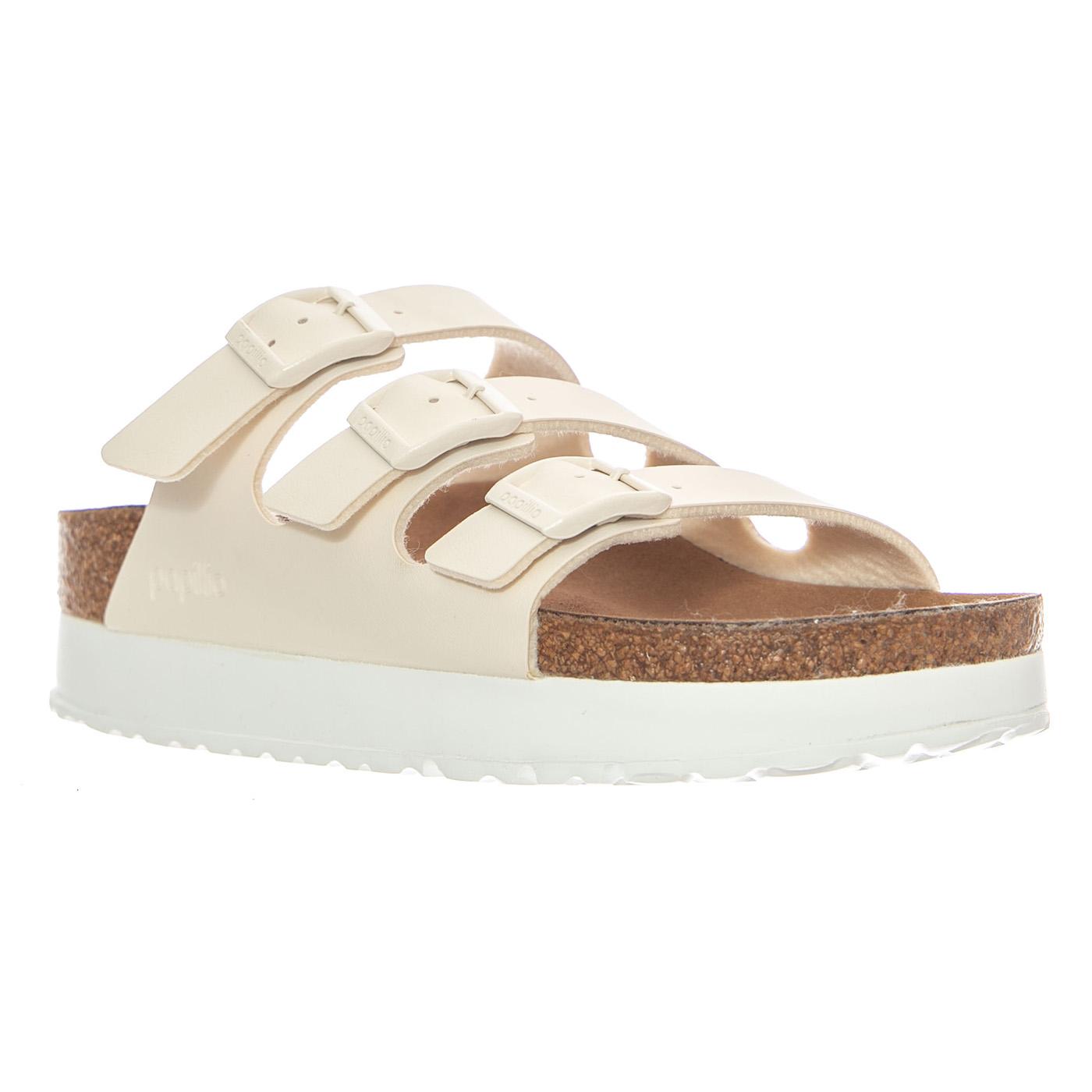 Florida III Platform Vegan Birko Flor Narrow Fit Eggshell - Sandali Donna Bianchi 1029751 EGL BIRKENSTOCK 