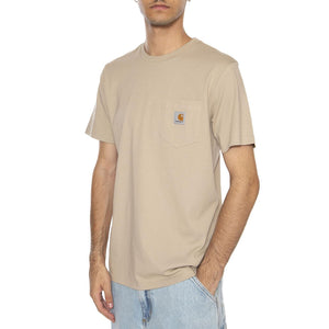 S/S Pocket T-Shirt Wall - Maglietta Girocollo Uomo Beige I030434.G1XX  CARHARTT WIP 