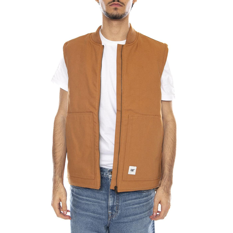 Classic Canvas Vest Duck - Giacca Smanicata Uomo Marrone 6040102 16-1432 CAT 