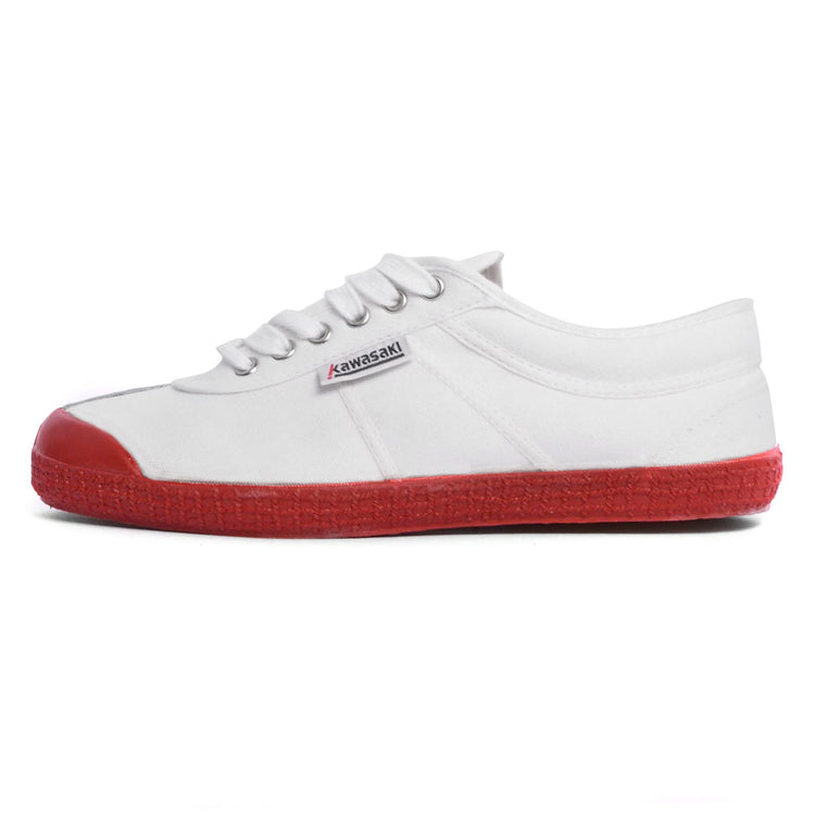 Kawasaki scarpe 2301-30 sneakers canvas tela bianco white suola rossa red 75717_4  KAWASAKI 
