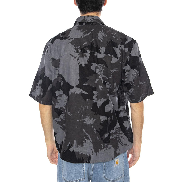 Onscaiden Life SS Relax AOP Linen Shirt Black - Camicia Maniche Corte Uomo Multicolore 22032123-CA  ONLY & SONS 