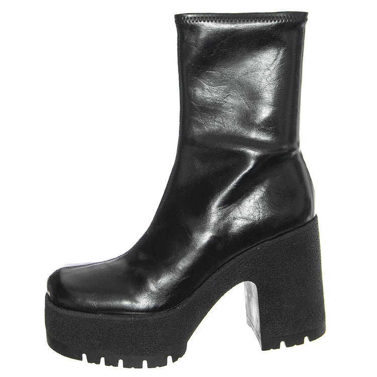 W' Refresh-L Black PU - Stivali Donna Neri JCSJCD-067-4-04-BLA  JEFFREY CAMPBELL 