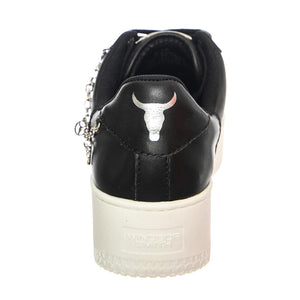 Roses Black / Silver / White - Scarpe Stringate Profilo Basso Donna Nere WSPROSES-BLKSIL  WINDSOR SMITH 