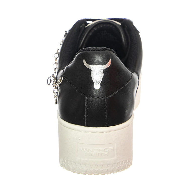 Roses Black / Silver / White - Scarpe Stringate Profilo Basso Donna Nere WSPROSES-BLKSIL  WINDSOR SMITH 