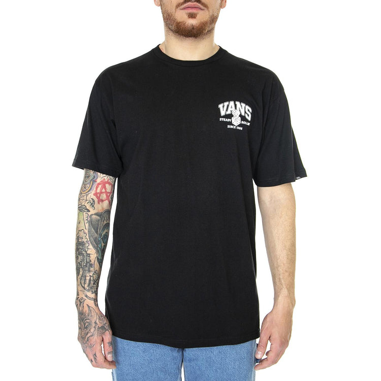 Steady Rollin Black - Maglietta Girocollo Uomo Nera VN00003SBLK1  VANS 