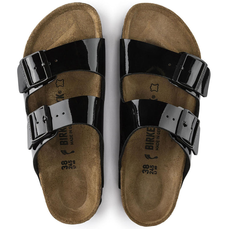 Arizona Birko Flor Sandals - Patent Black - Sandali Donna Neri - Calzata Stretta 1005292  BIRKENSTOCK 