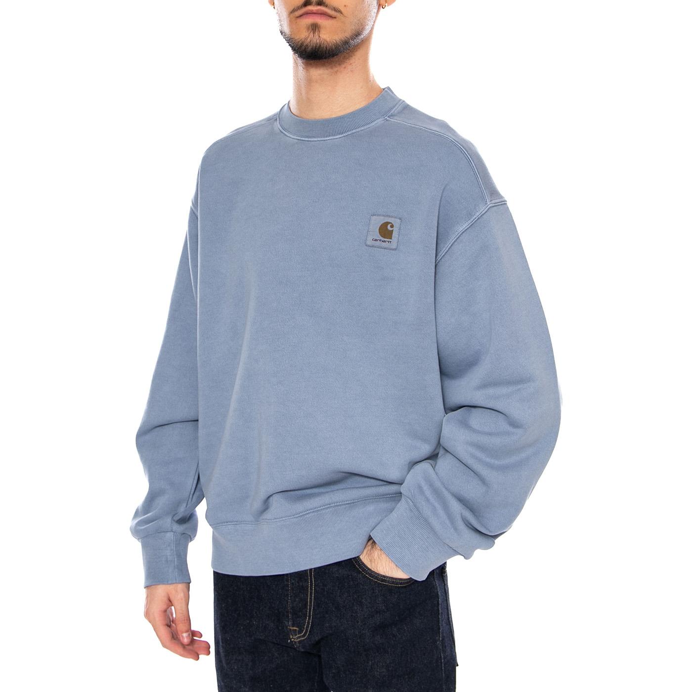 Nelson Sweat Gentle Blue - Felpa Girocollo Uomo Blu I029957 3HXGD CARHARTT WIP 
