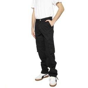 Light Cargo Black Pant - Pantaloni Uomo Neri 6080149-10158  CAT 