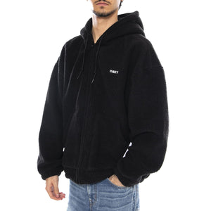Gaze II Hooded Jacket Black - Giacca con Cappuccio Uomo Nera 121800542 BLK OBEY 