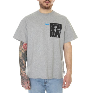 Brain Tee Light Grey - Maglietta Girocollo Uomo Grigia 23SITS87-LIGHT GREY  IUTER 