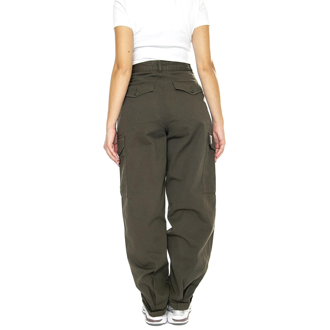 W' Collins Pant Office Green garment dyed - Pantaloni Donna Verde I029789.666GD  CARHARTT WIP 