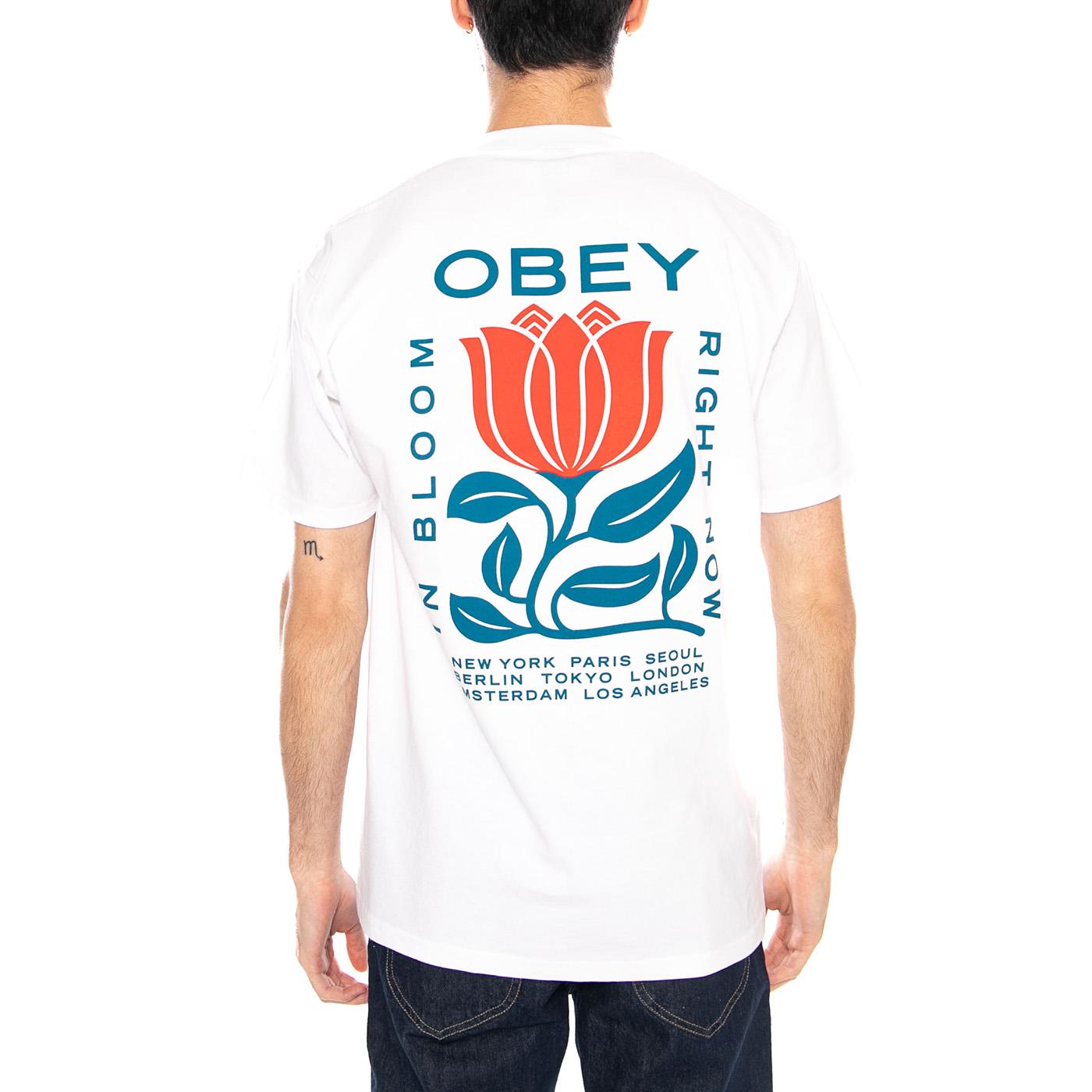 OBEY IN BLOOM TEE - Maglietta Girocollo Uomo Bianca 165264329 WHT OBEY 