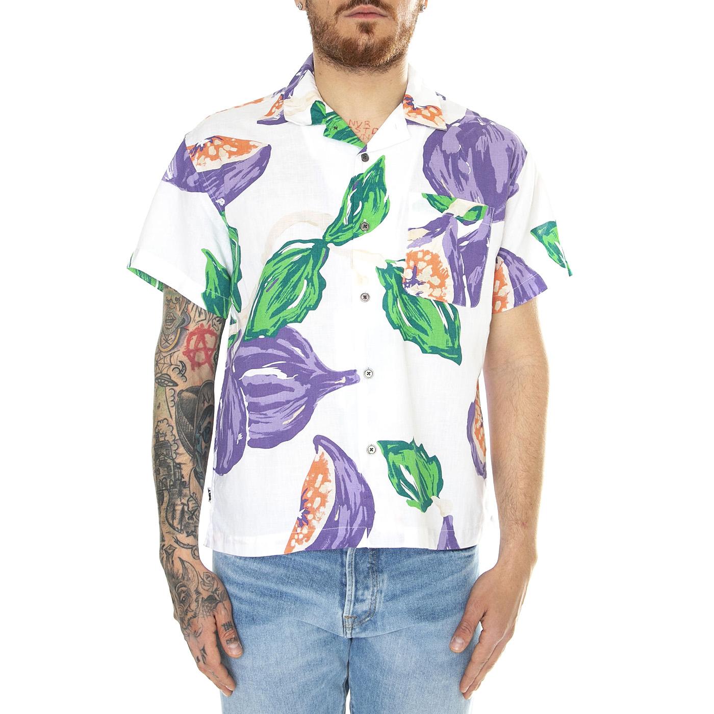 Figs Woven S/S White Multi - Camicia Maniche Corte Uomo Multicolore 181210414-WTM  OBEY 
