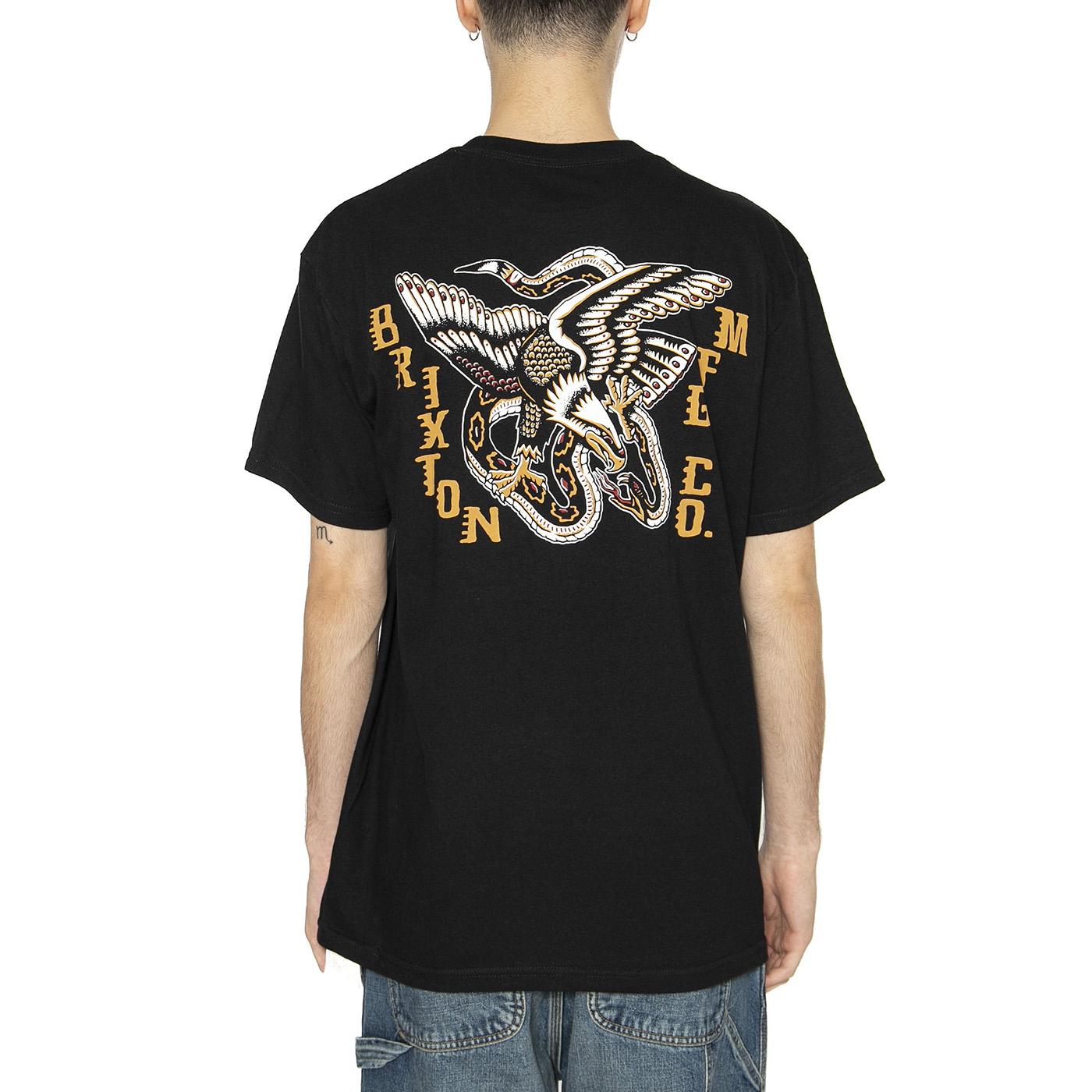 Battle S/S STT - Maglietta Girocollo Uomo Nera 17144-BLACK  BRIXTON 