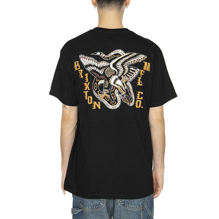 Battle S/S STT - Maglietta Girocollo Uomo Nera 17144-BLACK  BRIXTON 