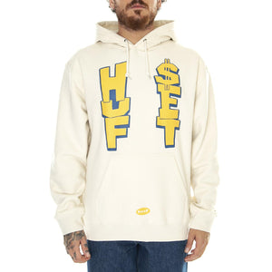 Huf Anthem P/O Hoodie Bone - Felpa con Cappuccio Uomo Beige PF00617-BONE  HUF 