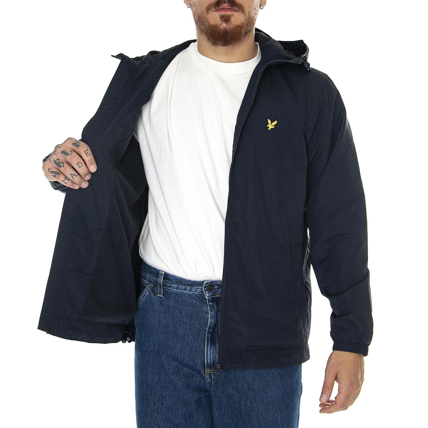 Zip Through Hooded Jacket Flee Dark Navy - Giacca Invernale Uomo Blu JK1991V-Z271  LYLE & SCOTT 