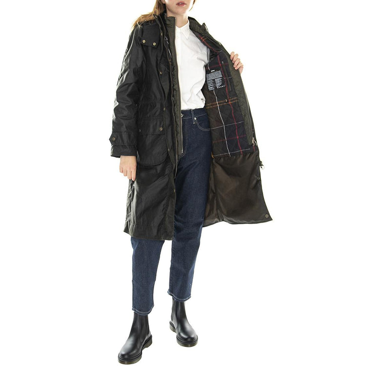 Long Cannich Wax Olive Classic - Giacca Invernale Donna Marrone 222MLWX1264-OL71  BARBOUR 
