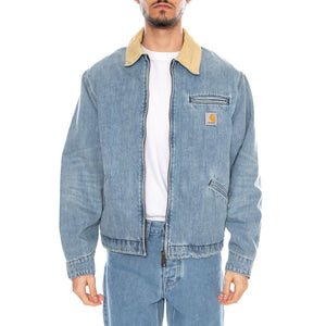 OG Detroit Jacket Blue/Dusty H Brown - Giacca Denim Jeans Uomo Blu I036593 2XNUR CARHARTT WIP 