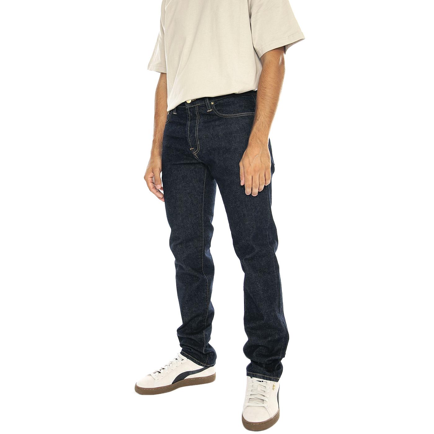 Klondike Pant Blue rinsed - Pantaloni Uomo Blu I024898.0102  CARHARTT WIP 