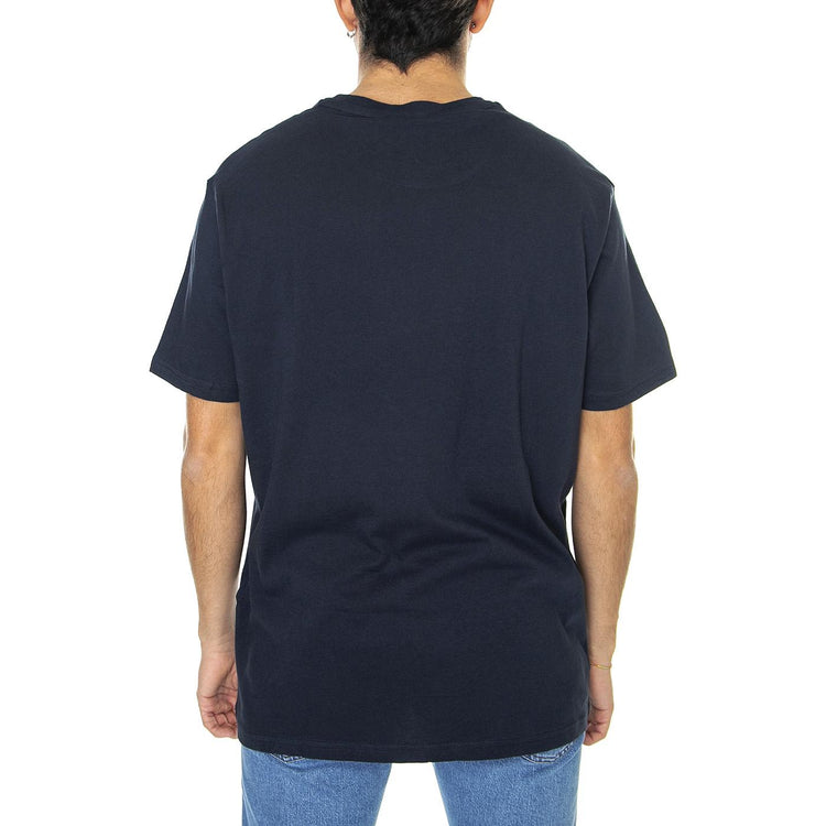 Signature Flock Tee Dark Navy - Maglietta Girocollo Uomo Blu 65092-025  BEN SHERMAN 