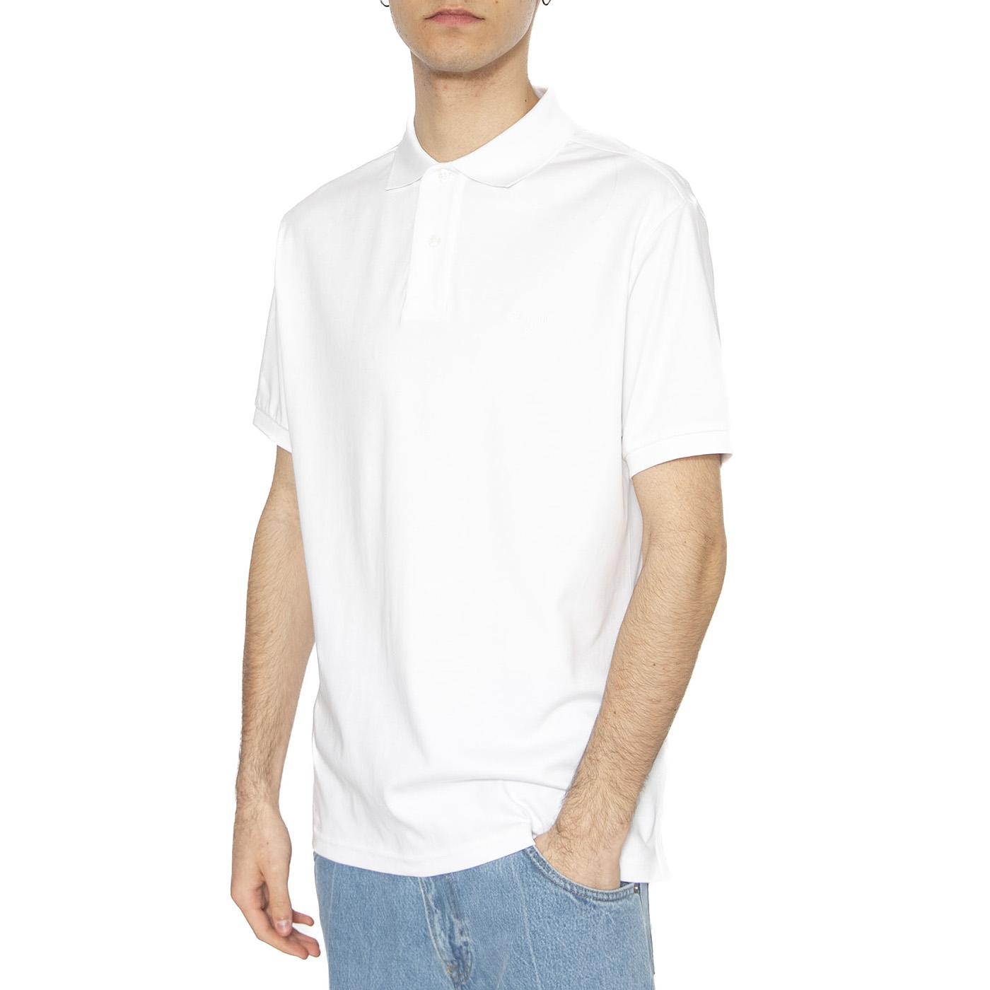 Hylton Interlock Polo Shirt White - Polo Uomo Bianca NML1445WH11  BARBOUR 