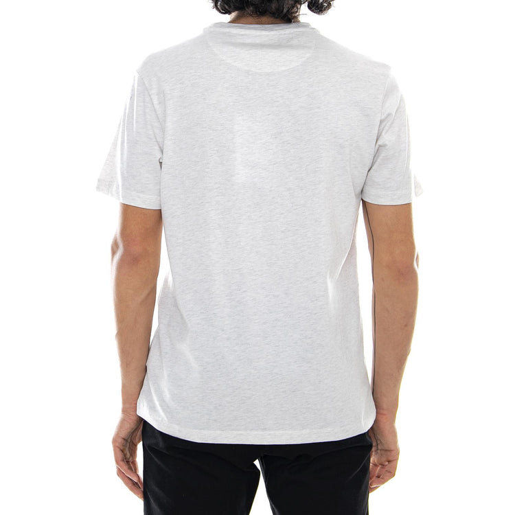 Denny Slim Marl - Chalk White - Maglietta Girocollo Uomo Bianca F4KS70X3-110  FARAH 