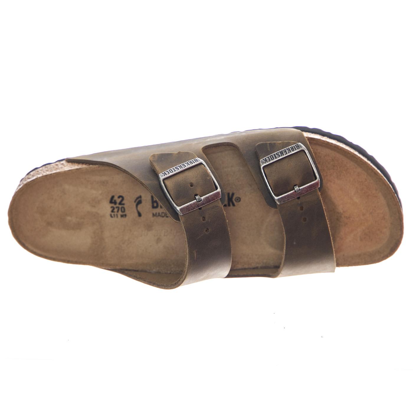 Arizona Bs Faded Khaki Oiled Leather - Sandali Uomo Verdi 1027039  BIRKENSTOCK 