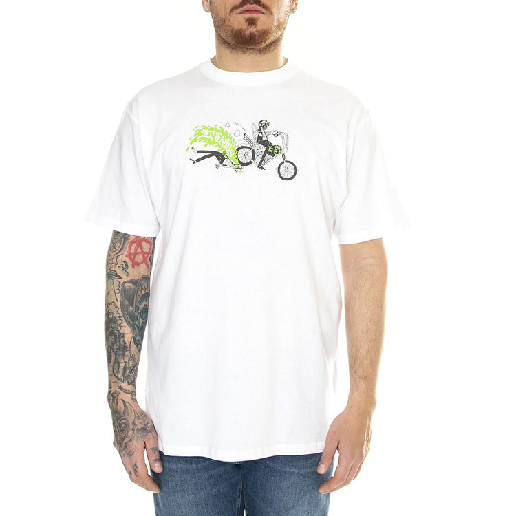 Scene Report White - Maglietta Girocollo Uomo Bianca SCA-TEE-11031  SANTA CRUZ 