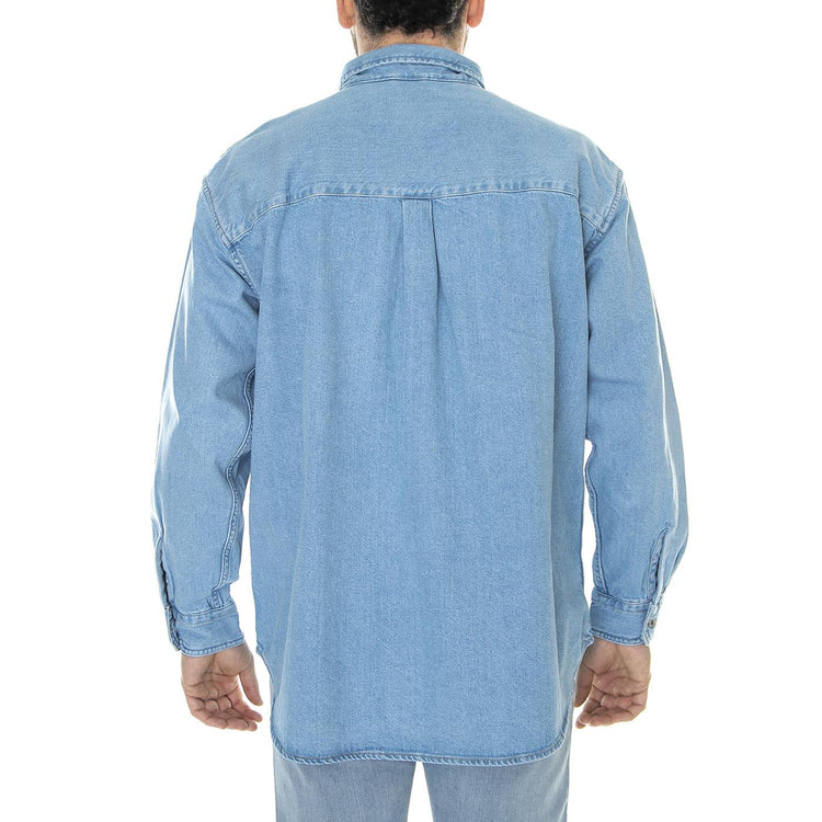 Silvertab Oversize Z2105 Light Indigo Worn In - Camicia Denim Jeans Uomo Blu A3404-0002  LEVIS 