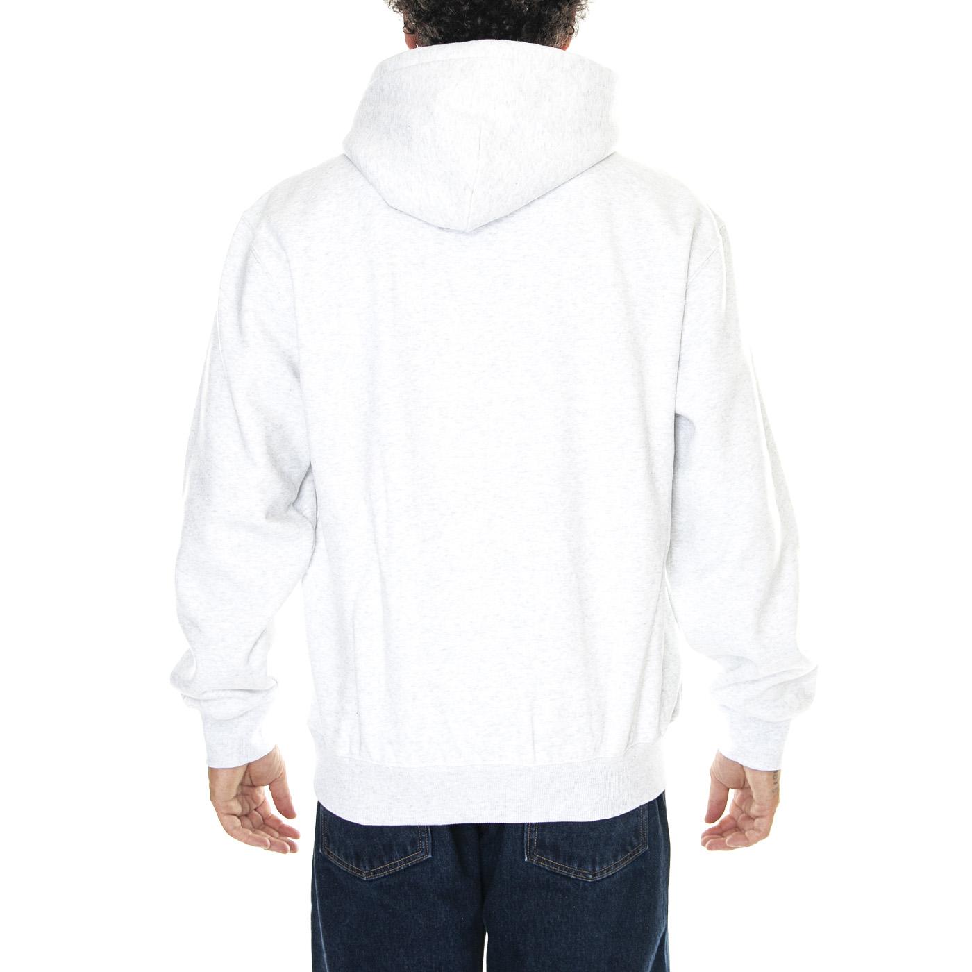 Hooded Carhartt Sweat Ash Heather / Liberty - Felpa con Cappuccio Uomo Grigia I030547.1R7XX  CARHARTT WIP 