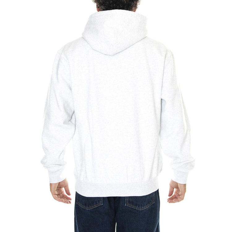 Hooded Carhartt Sweat Ash Heather / Liberty - Felpa con Cappuccio Uomo Grigia I030547.1R7XX  CARHARTT WIP 