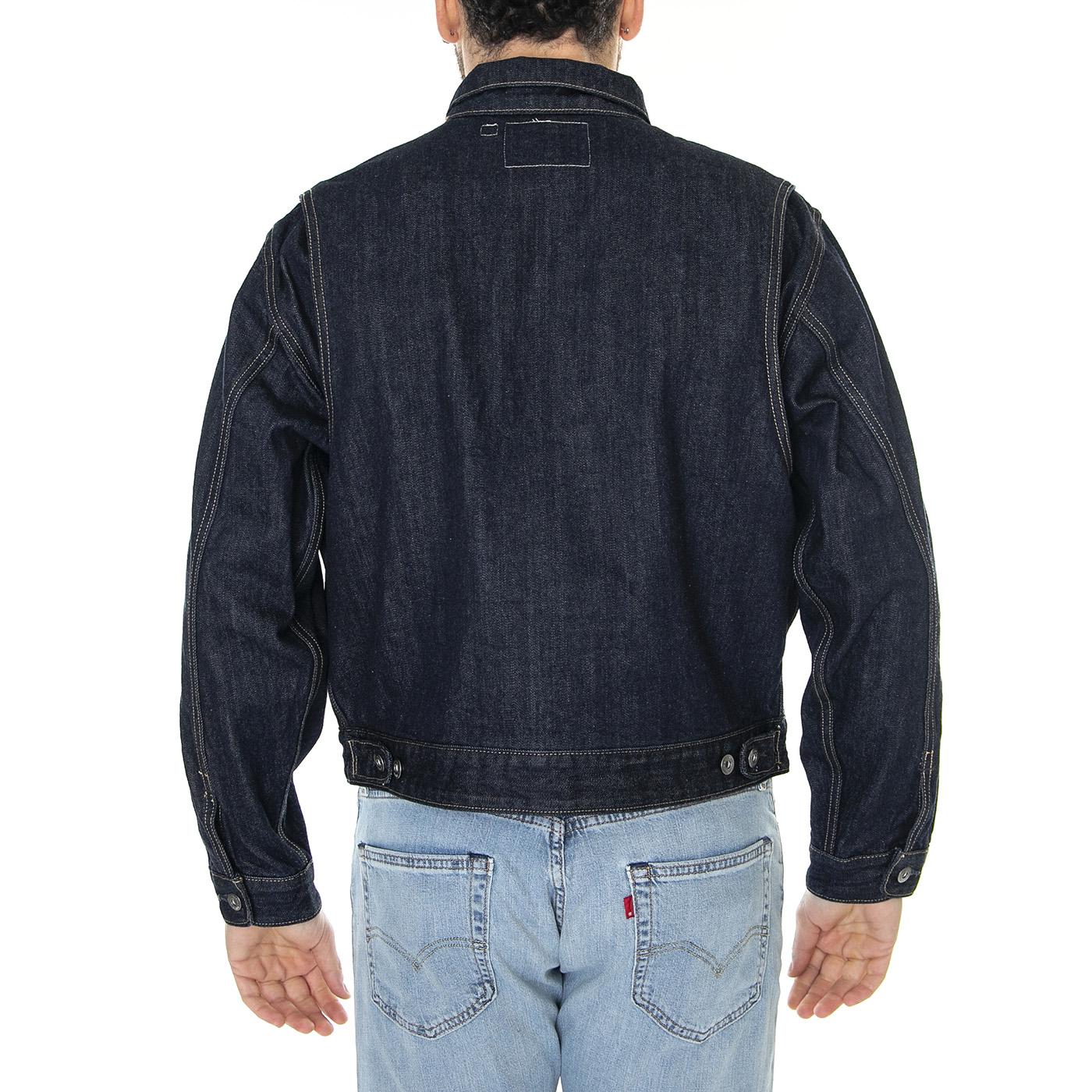 LMC Utility Trucker Broadway Moj Dark Indigo Worn In - Giacca Denim Jeans Uomo Blu A4373-0001  LEVIS 