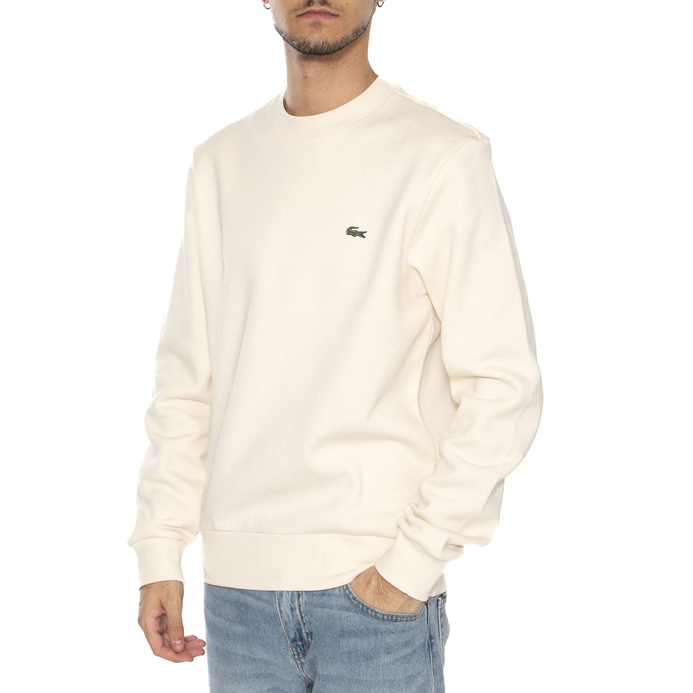 Sweatshirt XFJ White - Felpa Girocollo Uomo Bianca SH9608-XFJ  LACOSTE 