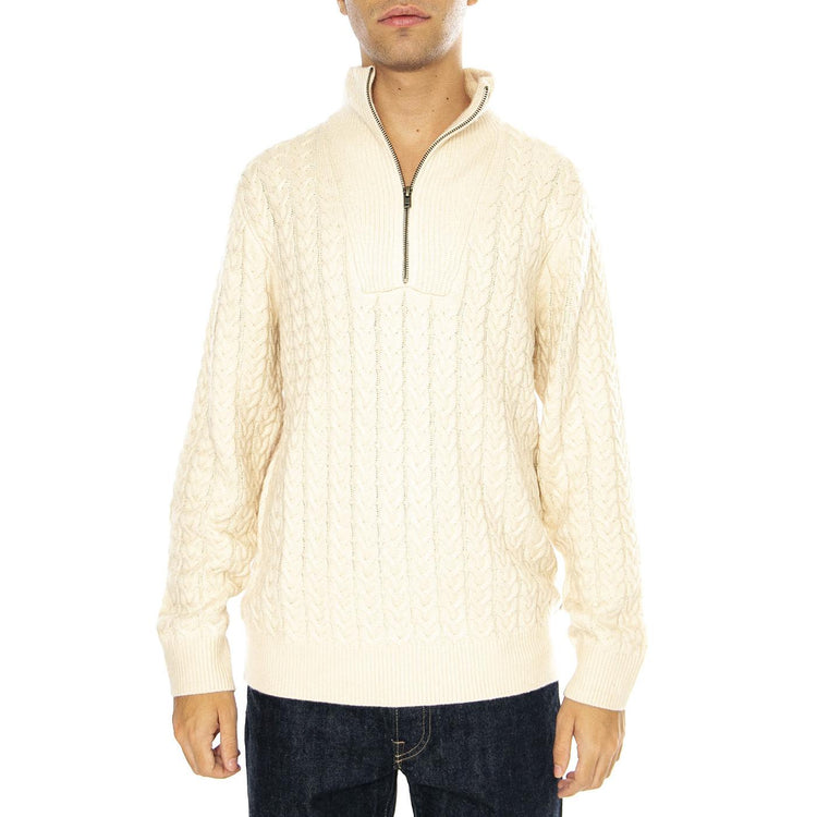 Half Zip Knit Ecru - Maglione Uomo Beige 112357290-WHITE  WRANGLER 