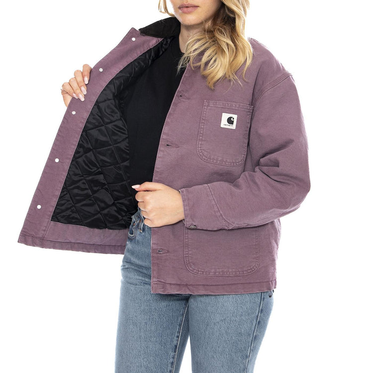 W Carhartt OG Michigan Coat - Phlox / Tobacco - Cappotto Donna I035671_3A8_4O . CARHARTT WIP 