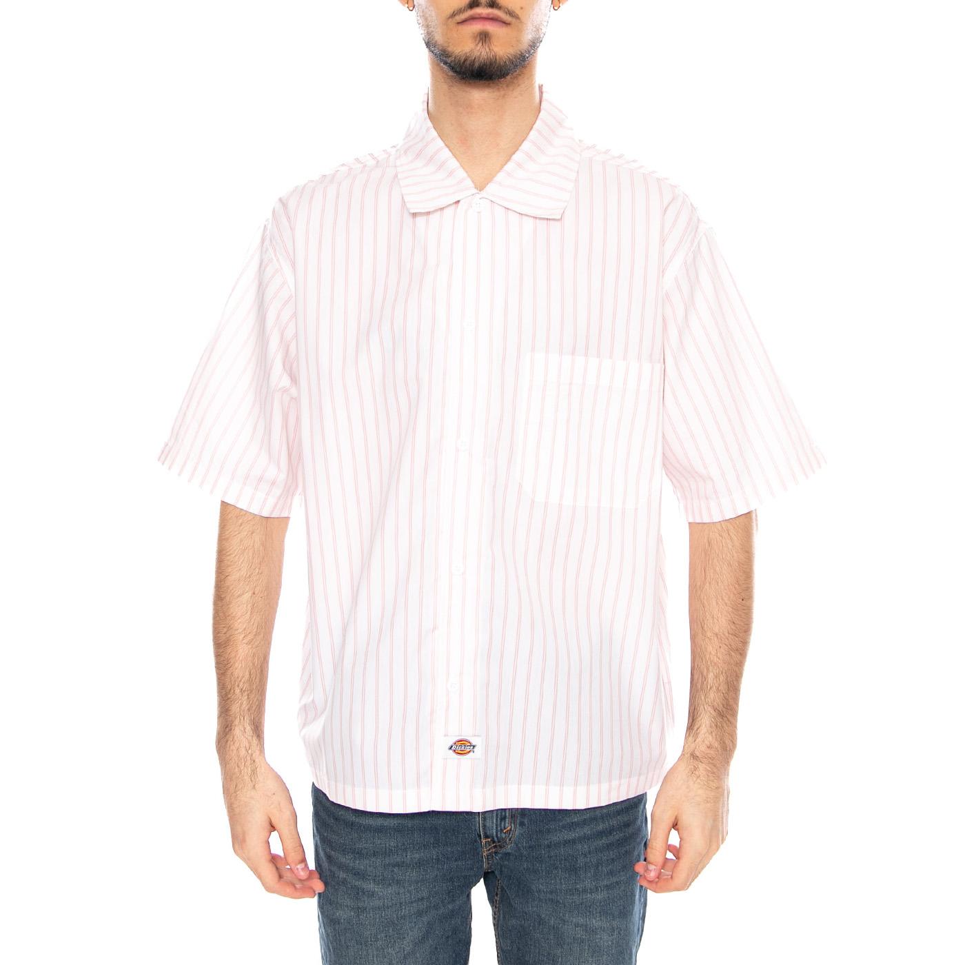 Venedocia Stripe Shirt White Stripe - Camicia Maniche Corte Uomo Bianca DK0A88GU 0WH DICKIES 