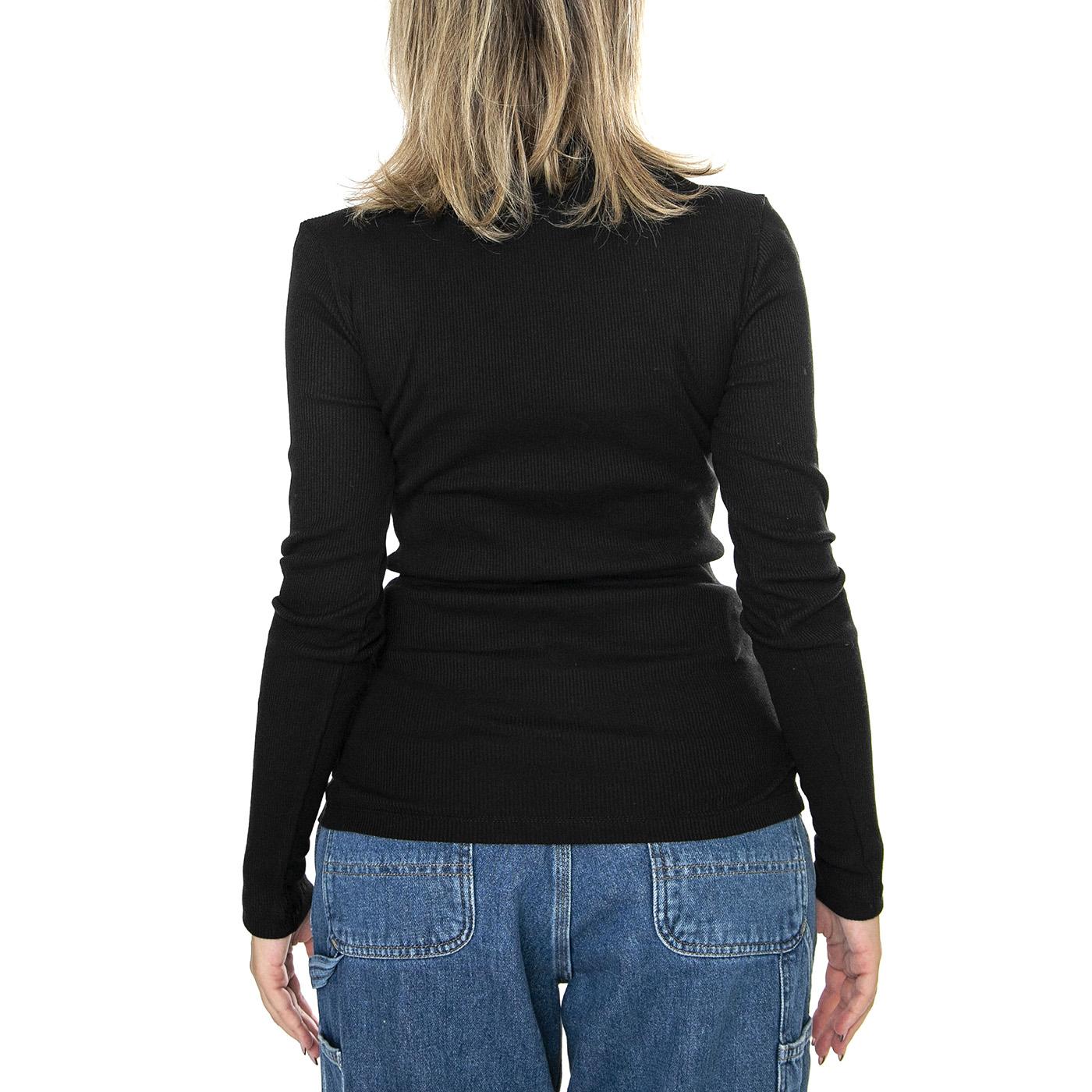 T-Shirt TF1692-031 Black - Maglietta Girocollo Maniche Lunghe Donna Nera TF1692-031  LACOSTE 