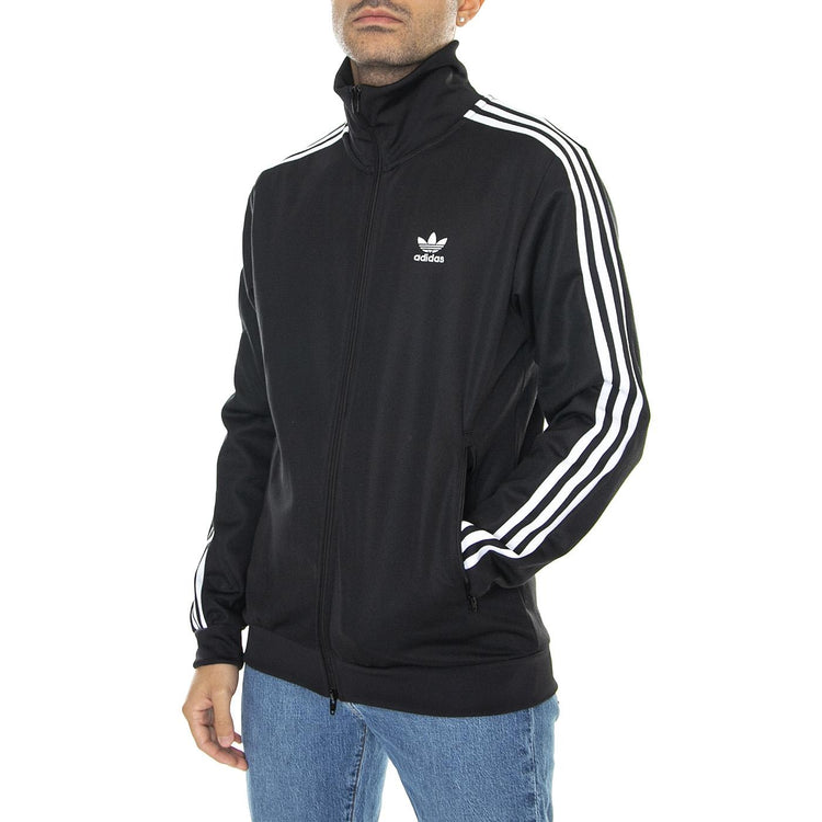 Beckenbauer Ttrack Tops - Felpa Collo Alto con Zip Uomo Nera H09112  ADIDAS 